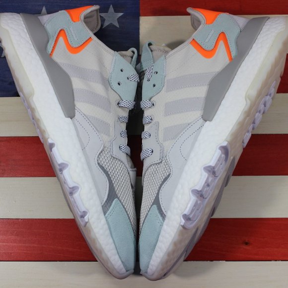 Adidas Nite Jogger Boost Running Shoe White BD7956 - Picture 4 of 11